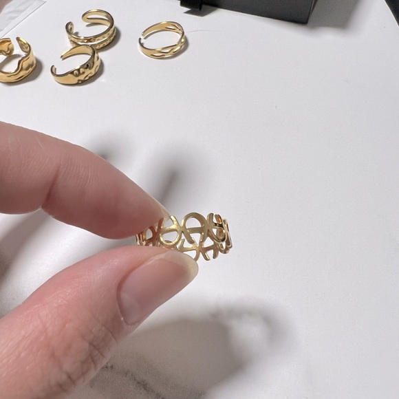 Slide jewels - gold ring - adjustable - Picture 3 of 3